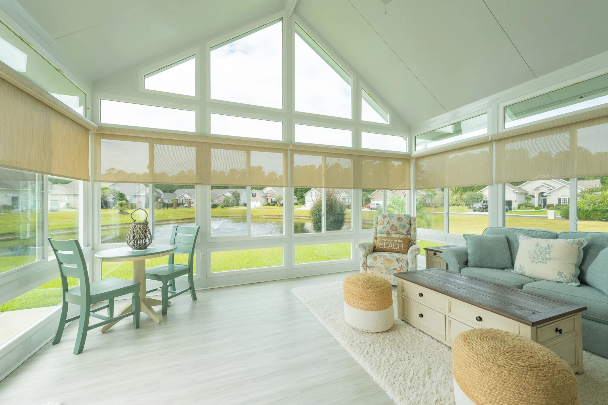 Picture of a sunroom patio enclosures inside 