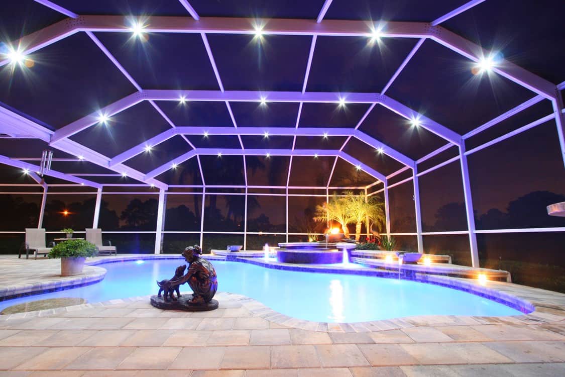 led-lighting-options-pool-enclosures-myrtle-beach-sc